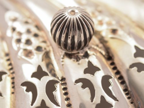 Pair of Victorian Silver Dishes Sheffield 1896