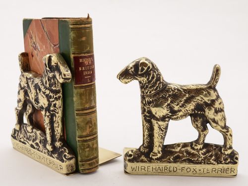 Edwardian Brass Bookends Circa 1910