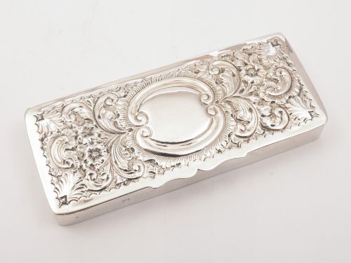 Edwardian Silver Jewellery Box Birmingham 1901