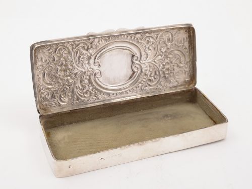 Edwardian Silver Jewellery Box Birmingham 1901
