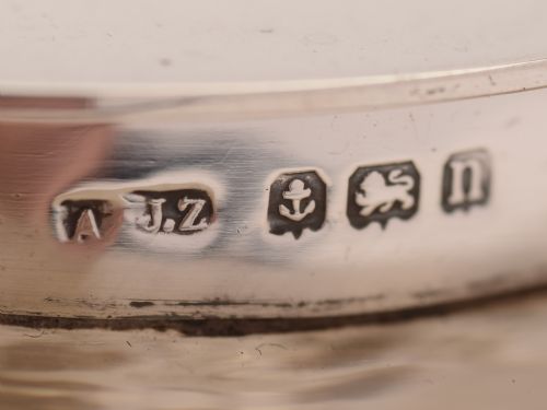 Cut Glass and Silver Topped Ink Pot Birmingham 1912