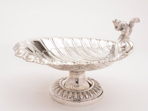 Edwardian Silver Plated Squirrel Nut Dish Circa 1905