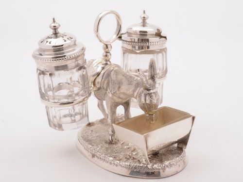 Victorian Silver Plated Novelty Cruet Circa 1869