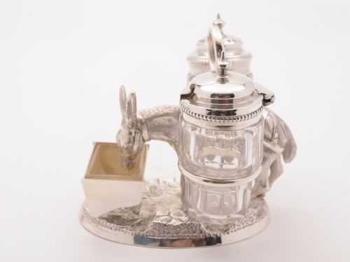 Victorian Silver Plated Novelty Cruet Circa 1869
