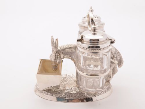 Victorian Silver Plated Novelty Cruet Circa 1869