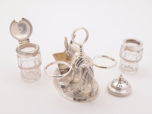 Victorian Silver Plated Novelty Cruet Circa 1869
