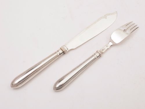 Victorian Cased 12+12 Fish Set Circa 1880