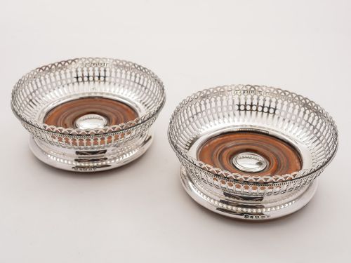 Pair of Victorian Elkington Coasters 1860