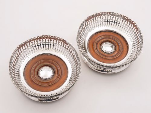 Pair of Victorian Elkington Coasters 1860