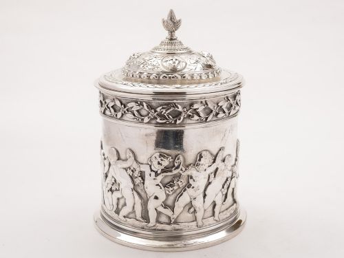 Victorian Elkington Biscuit Barrel / Cookie Jar