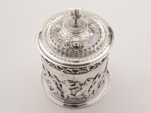 Victorian Elkington Biscuit Barrel / Cookie Jar