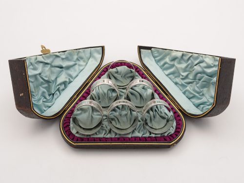 Set of 6 Victorian Napkin Rings Circa 1880