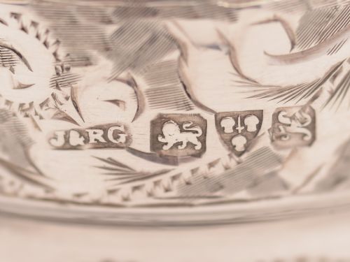 Cased Matched Pair of Silver Napkin Rings Chester 1910