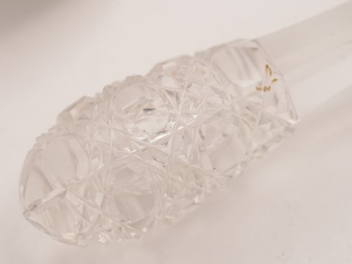 Edwardian Silver and Cut Glass Salad Servers Birmingham 1904