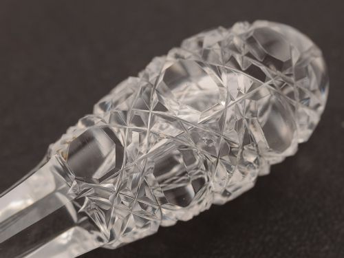 Edwardian Silver and Cut Glass Salad Servers Birmingham 1904