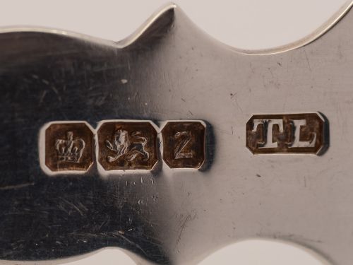 Pair of Victorian Silver Serving Spoons Sheffield 1892