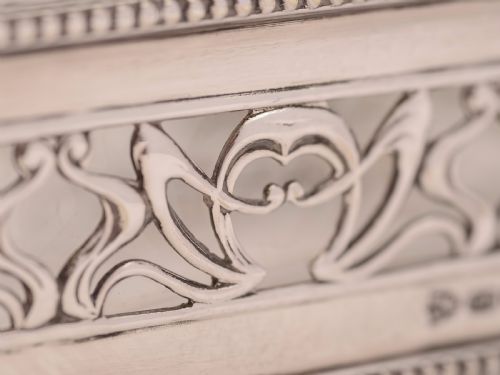 Silver Plated and Glass Cookie/Biscuit Box Circa 1920