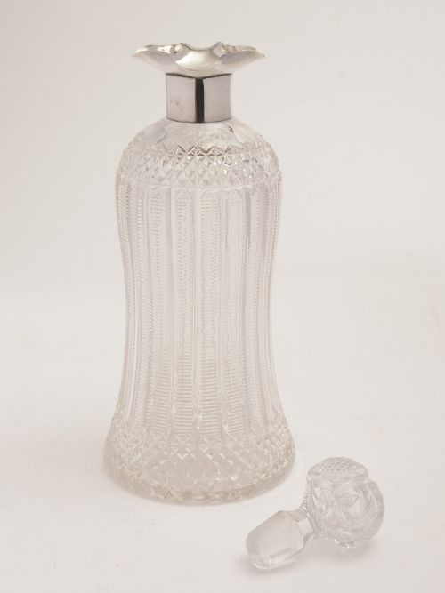 Edwardian Silver Topped Decanter London 1903