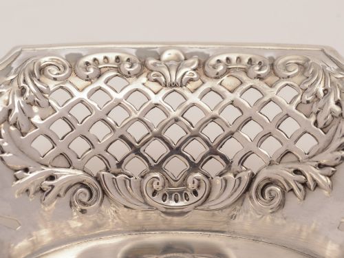 Pair of Edwardian Silver Bon Bon Dishes Birmingham 1902