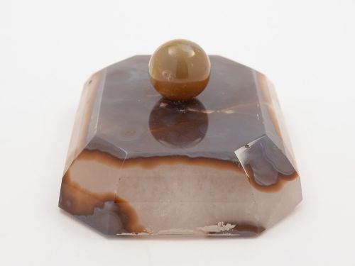 Victorian Agate Paperweight Circa 1890