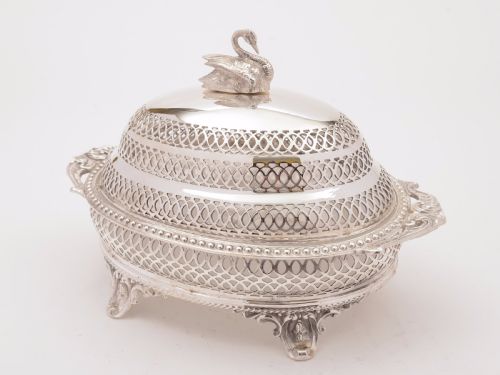 Victorian Silver Plated Butter Dish Circa 1890