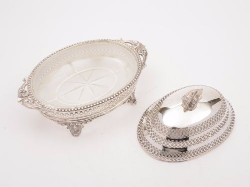 Victorian Silver Plated Butter Dish Circa 1890