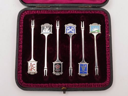 Enamelled Pub Sign Cocktail Sticks Circa 1930