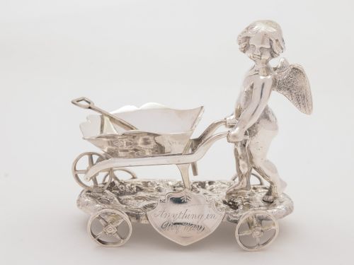 Victorian Cherub Table Salt Circa 1880