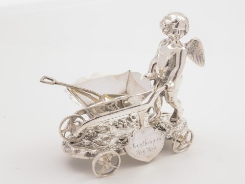 Victorian Cherub Table Salt Circa 1880