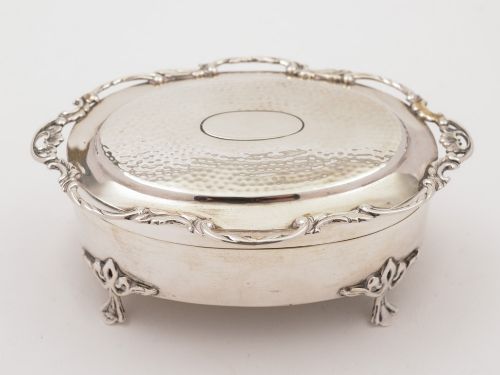 Edwardian Silver Jewellery/Trinket Box 1906