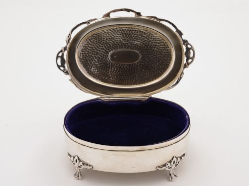 Edwardian Silver Jewellery/Trinket Box 1906