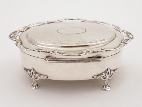 Edwardian Silver Jewellery/Trinket Box 1906