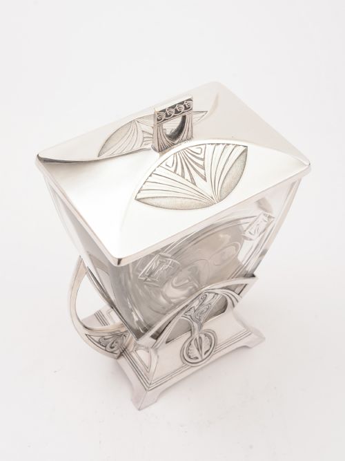 WMF Secessionist Pewter Biscuit Box Circa 1900