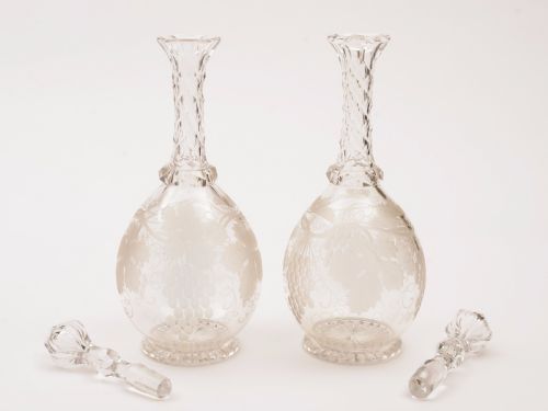 Pair of Edwardian Glass Decanters Circa 1905