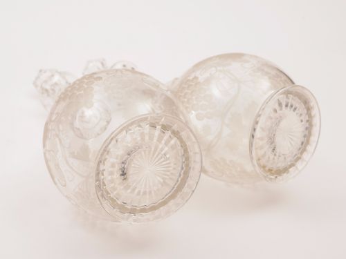 Pair of Edwardian Glass Decanters Circa 1905