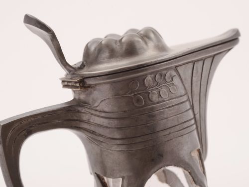 German Orivit Pewter Claret Jug Circa 1900