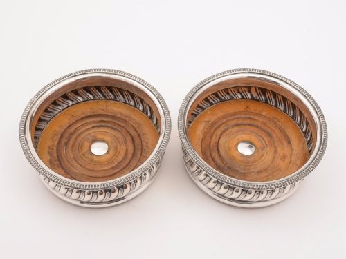 Pair of Sheffield Plated Coasters Circa 1830