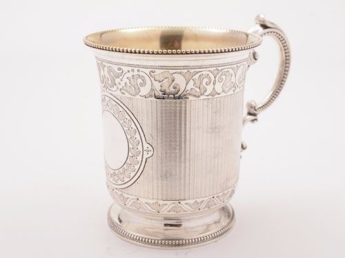 Victorian Half Pint Silver Tankard London 1864