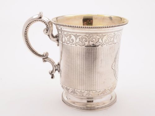 Victorian Half Pint Silver Tankard London 1864