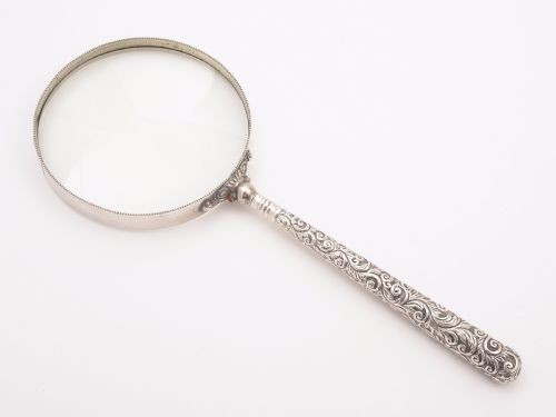 Victorian Silver Handled Magnifying Glass Birmingham 1900