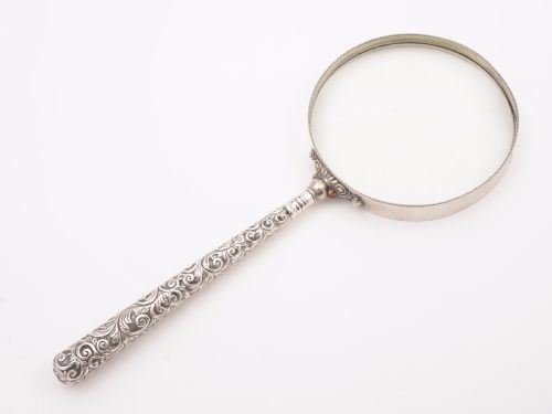 Victorian Silver Handled Magnifying Glass Birmingham 1900
