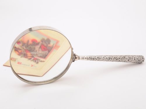 Victorian Silver Handled Magnifying Glass Birmingham 1900