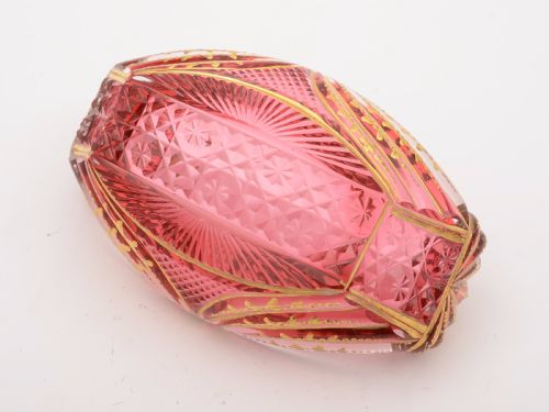 Regency Cranberry Glass Bon Bon Dish Circa 1830