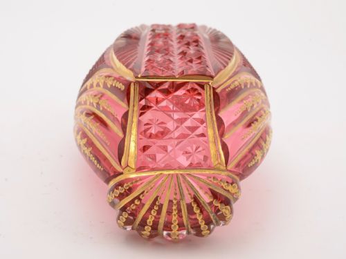 Regency Cranberry Glass Bon Bon Dish Circa 1830