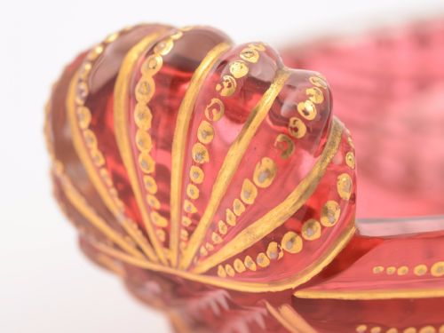 Regency Cranberry Glass Bon Bon Dish Circa 1830