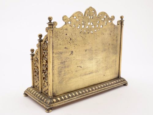 Victorian Brass Letter Rack Circa 1890