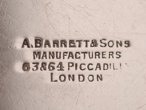 Silver Pheasant Menu holder Birmingham 1913