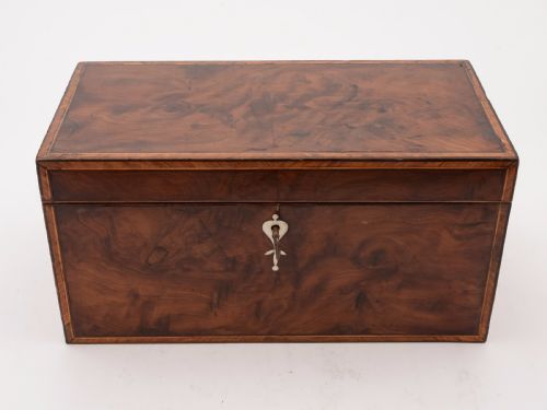 Georgian Yew Wood Tea Caddy Circa 1780