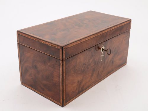 Georgian Yew Wood Tea Caddy Circa 1780