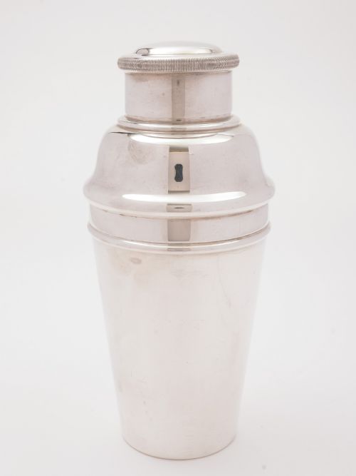 Large Art Deco Silver Plated Cocktail Shaker Circa 1930
